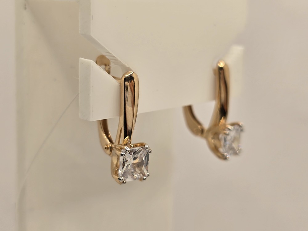 СЕРЬГИ С КАМНЕМ (Au 585)