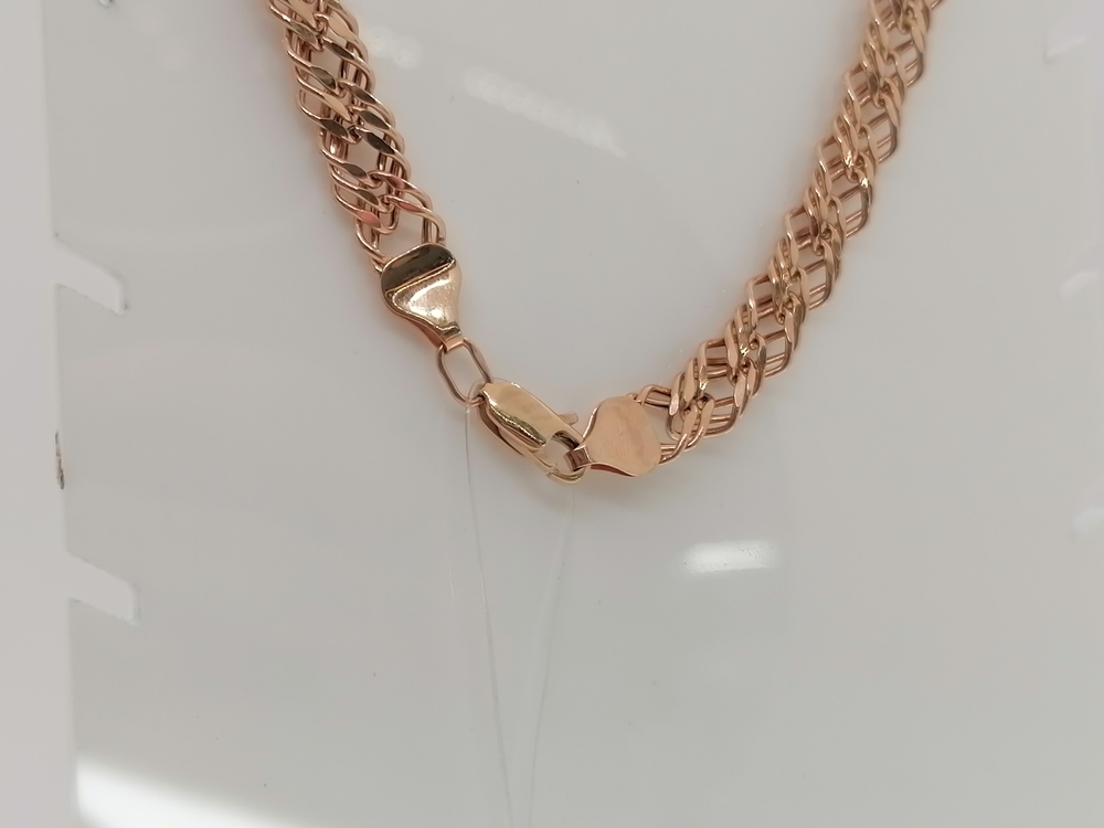 ЦЕПЬ ПУСТОТЕЛАЯ Ромб тройной (Au 585)