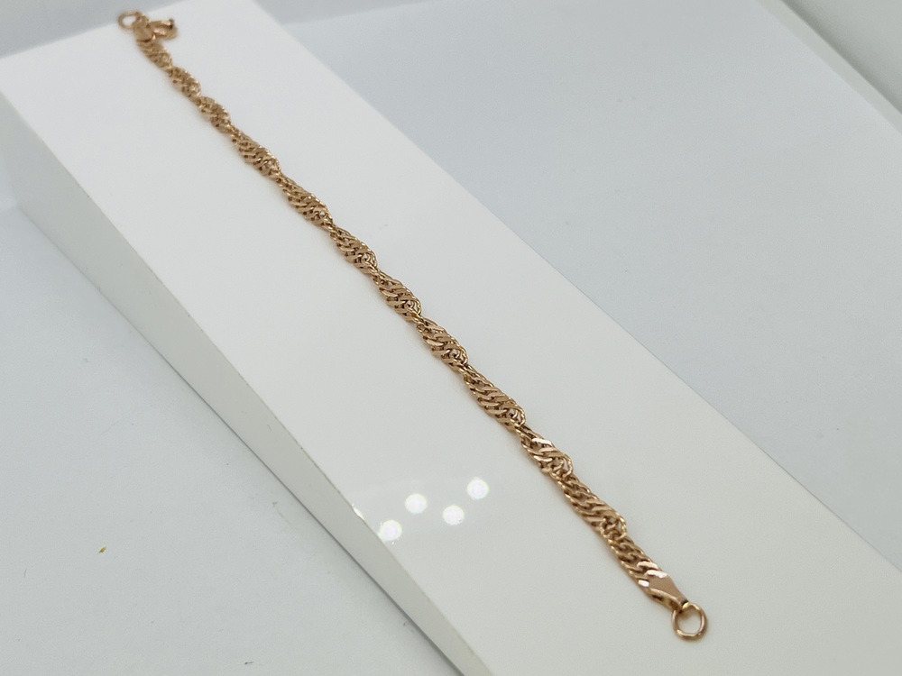 БРАСЛЕТ ПУСТОТЕЛЫЙ Сингапур (Au 585)