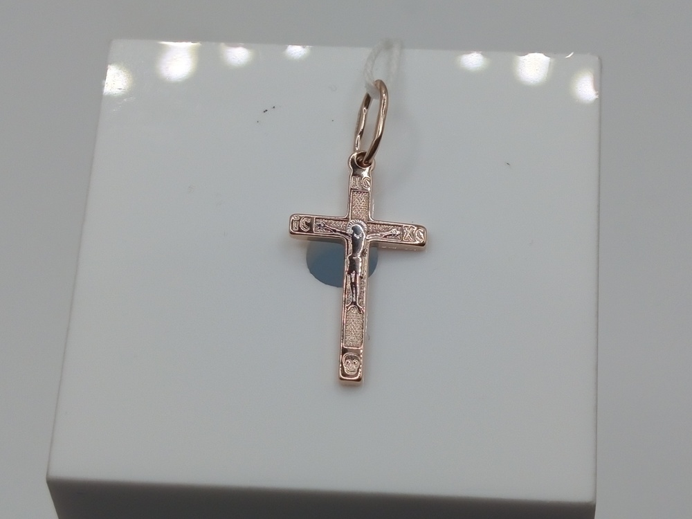 ПОДКБК585 ПОДВЕСКА КРЕСТ БЕЗ КАМНЯ (Au 585)