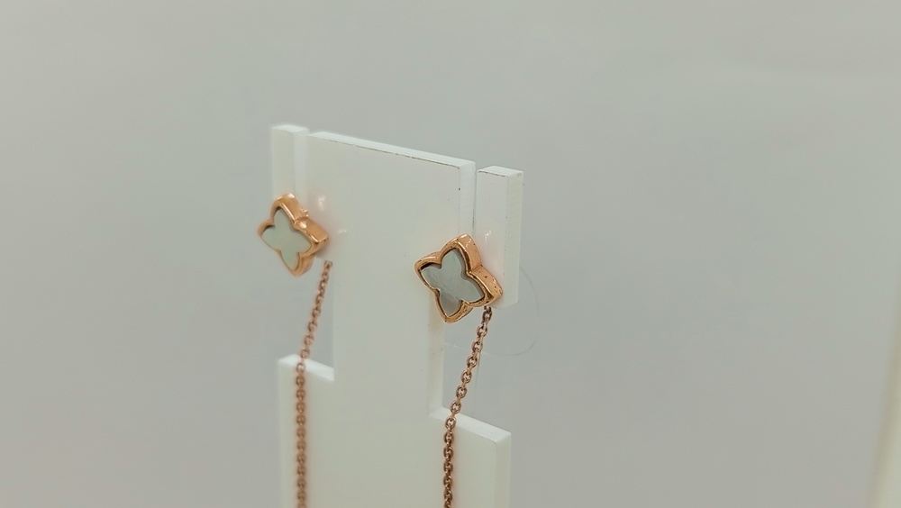 СЕРЬГИ ПРОДЕВКИ с камнем (Au 585)