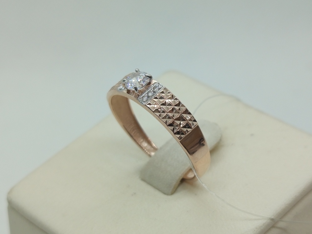 КОЛЬЦО С КАМНЯМИ (Au 585)