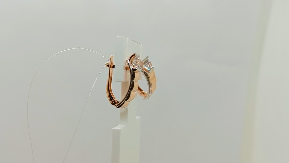 СЕРЬГИ С КАМНЕМ (Au 585)