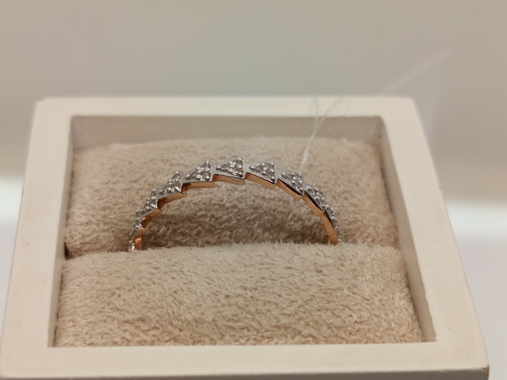 КОЛЬЦО С КАМНЯМИ (Au 585)