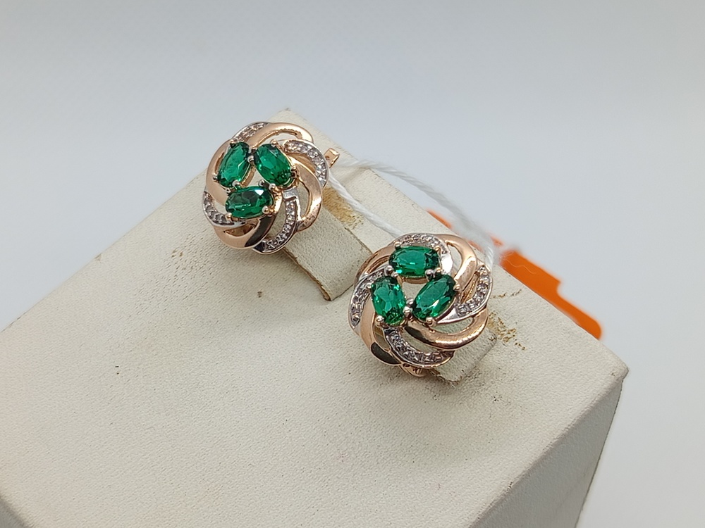 СЕРЬГИ С КАМНЯМИ (Au 585)