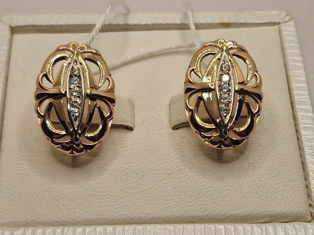 СЕРЬГИ С КАМНЯМИ (Au 585)