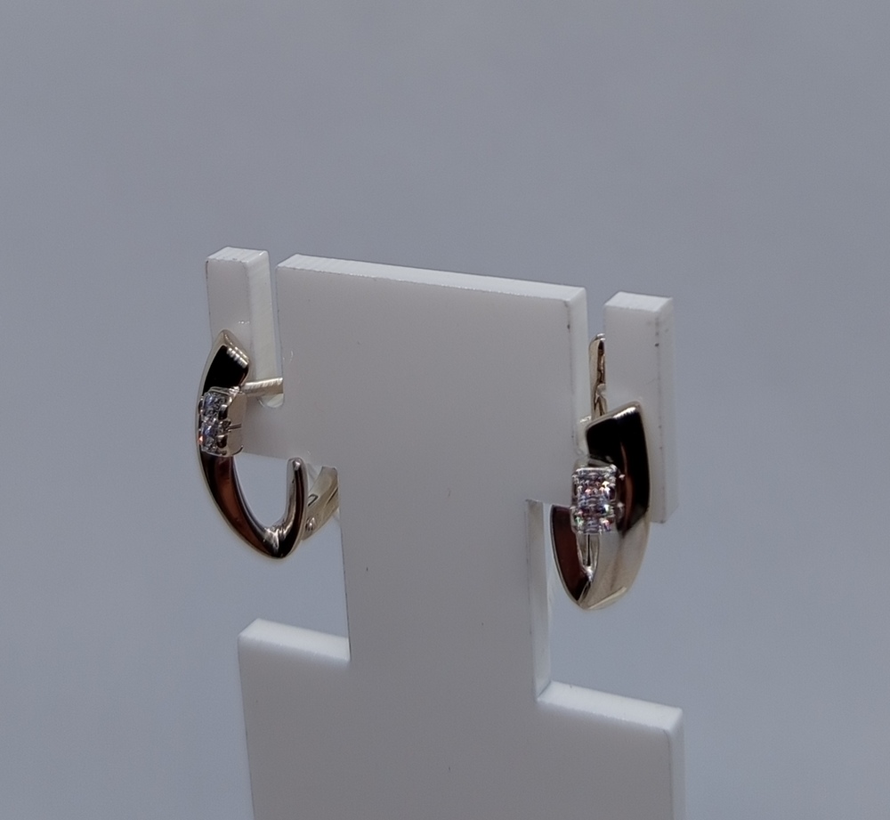 СКМИ585 СЕРЬГИ С КАМНЯМИ (Au 585)