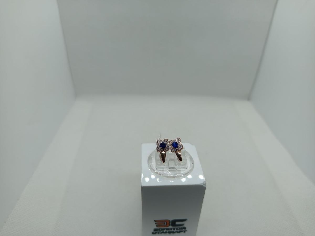 СКМИ585 СЕРЬГИ С КАМНЯМИ (Au 585)