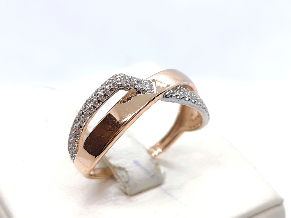 КОЛЬЦО С КАМНЯМИ (Au 585)