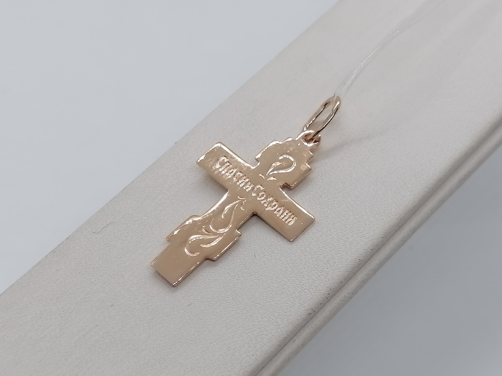 23-0093 ПОДВЕСКА КРЕСТ без камня (Au 585)