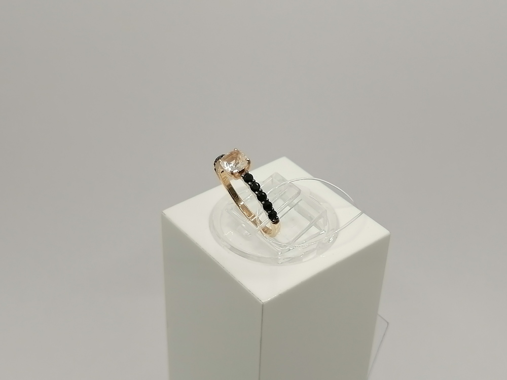 КОЛЬЦО ГОРНЫЙ ХРУСТАЛЬ (Au 585)