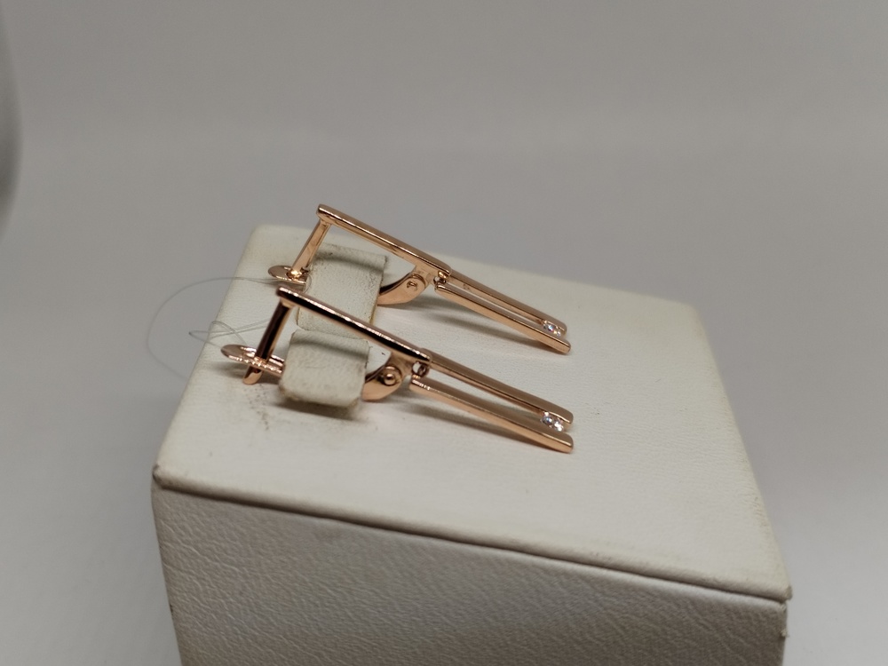 01-217388 СЕРЬГИ С КАМНЕМ (Au 585)