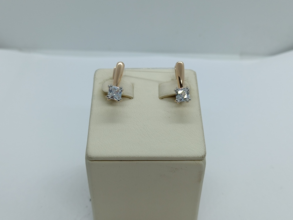 СЕРЬГИ С КАМНЕМ (Au 585)