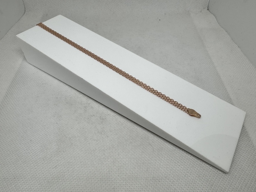 БРАСЛЕТ ПОЛНОВЕСНЫЙ Бисмарк машинный (Au 585)