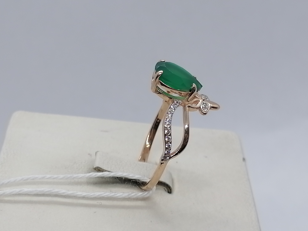 КОЛЬЦО С КАМНЯМИ (Au 585)