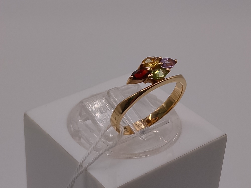 КОЛКМИ585 КОЛЬЦО С КАМНЯМИ (Au 585)