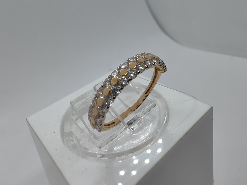 КОЛЬЦО С КАМНЯМИ (Au 585)