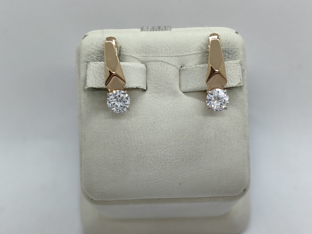 СЕРЬГИ С КАМНЕМ (Au 585)