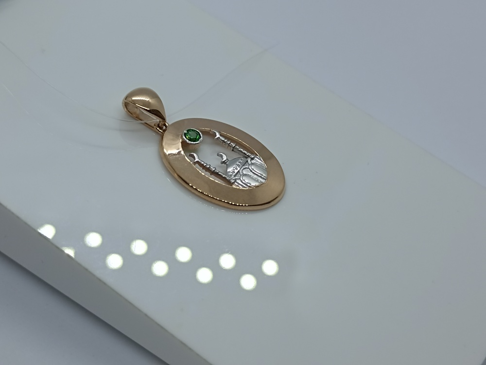 ПОДВЕСКА МЕЧЕТЬ с камнем (Au 585)