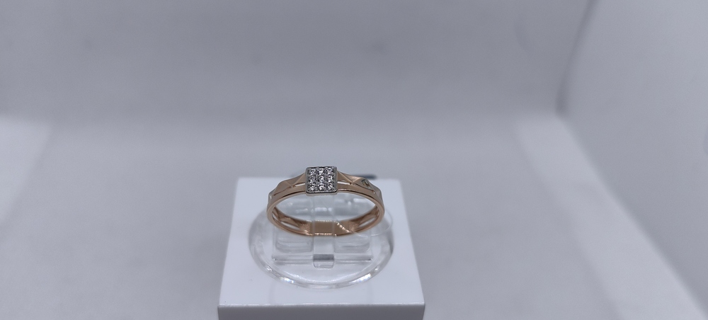 КОЛЬЦО С КАМНЯМИ (Au 585)