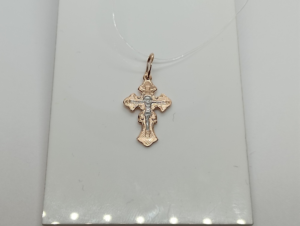 20-0264 ПОДВЕСКА КРЕСТ без камня (Au 585)