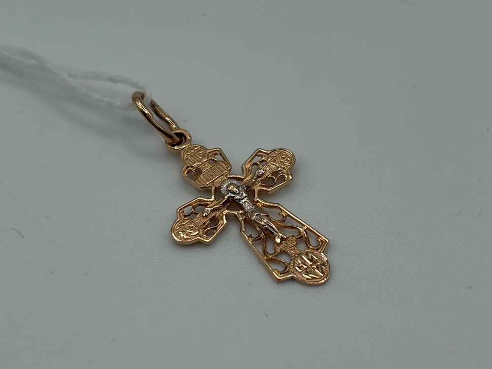 ПОДКБК585 ПОДВЕСКА КРЕСТ БЕЗ КАМНЯ (Au 585)