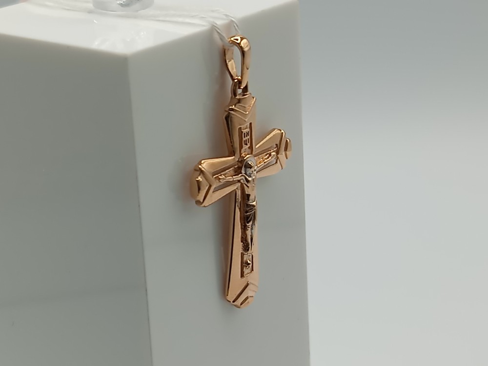 ПОДКБК585 ПОДВЕСКА КРЕСТ БЕЗ КАМНЯ (Au 585)