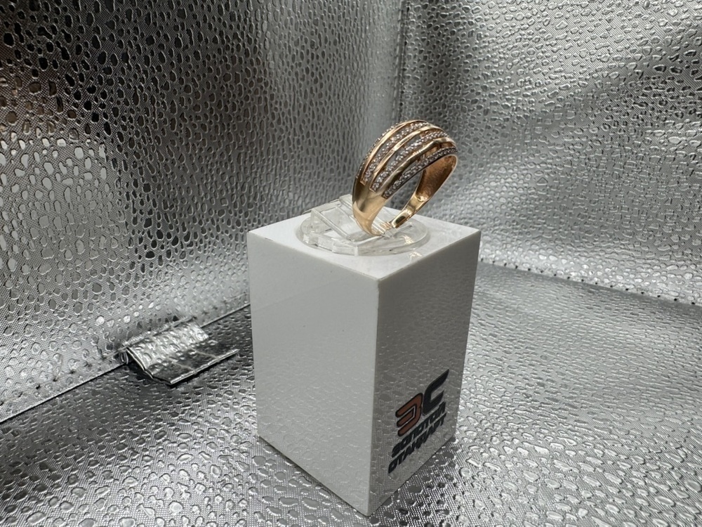 К-296_au КОЛЬЦО С КАМНЯМИ (Au 585)