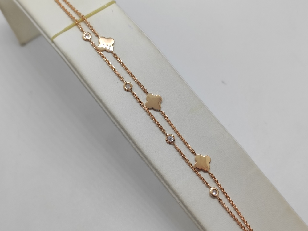 БРАСЛЕТ ФАНТАЗИЯ с камнями (Au 585)