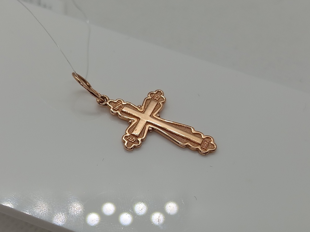 ПОДВЕСКА КРЕСТ без камня (Au 585)
