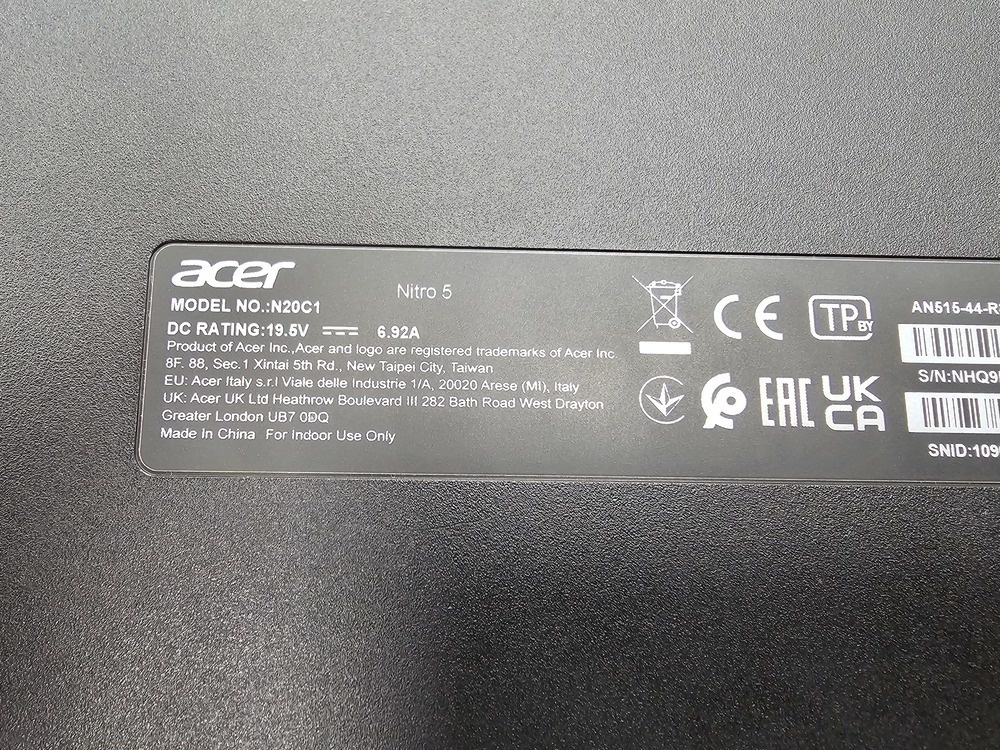 Ноутбук Acer; Ryzen 5 4600H, GeForce GTX 1650 TI, 8 Гб, 512 GB, Нет