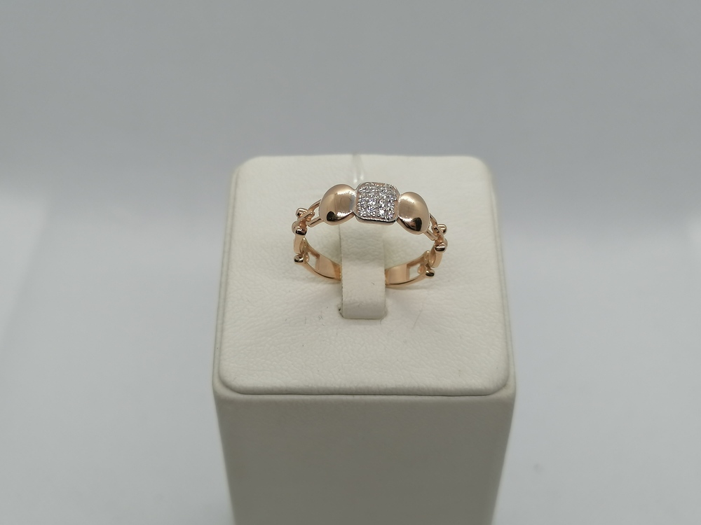 КОЛЬЦО С КАМНЯМИ (Au 585)