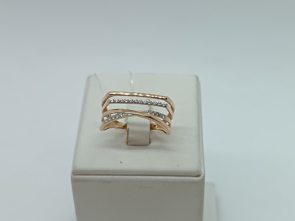 КОЛЬЦО С КАМНЯМИ (Au 585)