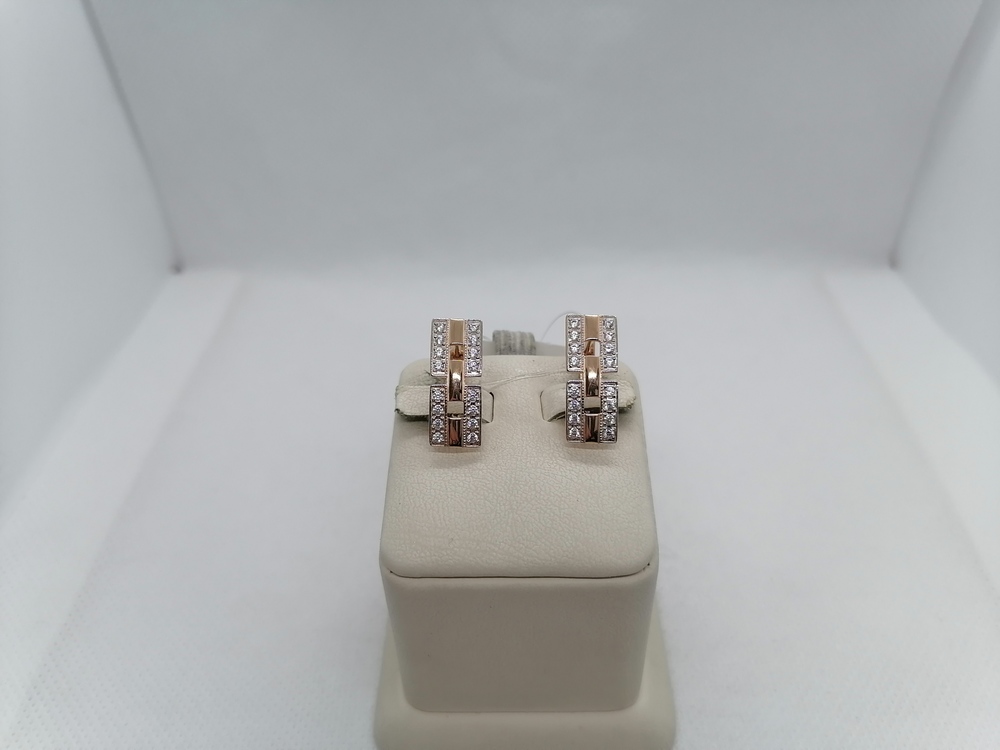 21080 СЕРЬГИ С КАМНЯМИ (Au 585)