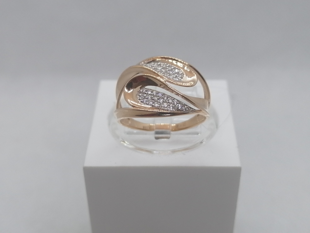 КОЛЬЦО С КАМНЯМИ (Au 585)