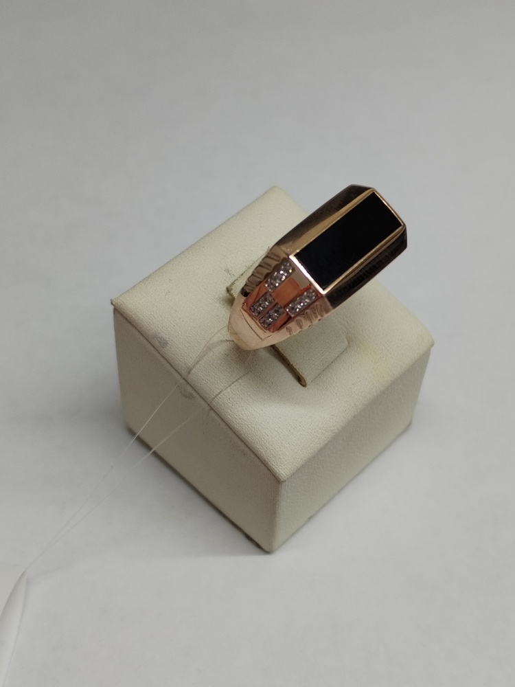 КОЛЬЦО ПЕЧАТКА с камнями (Au 585)