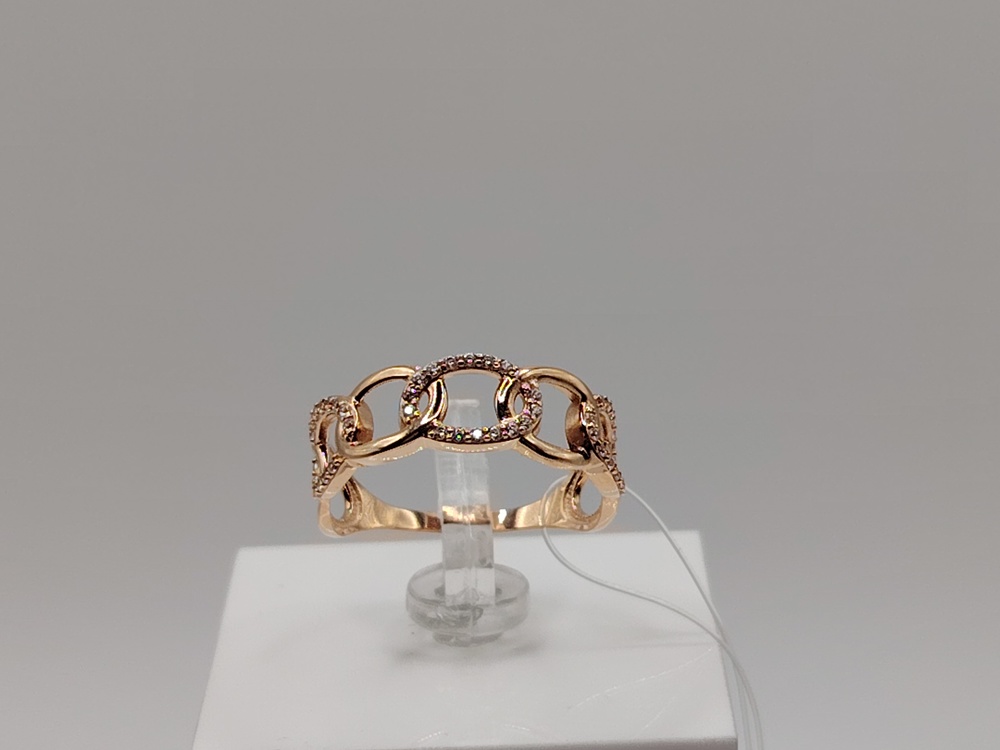 КОЛЬЦО С КАМНЯМИ (Au 585)