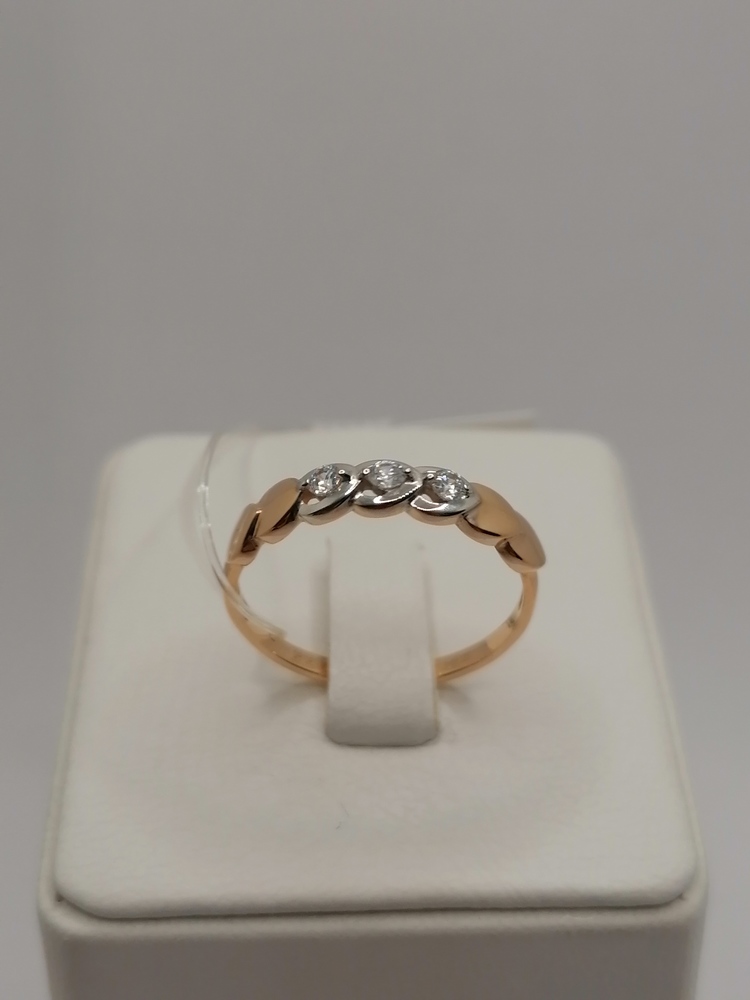 КОЛЬЦО С КАМНЯМИ (Au 585)