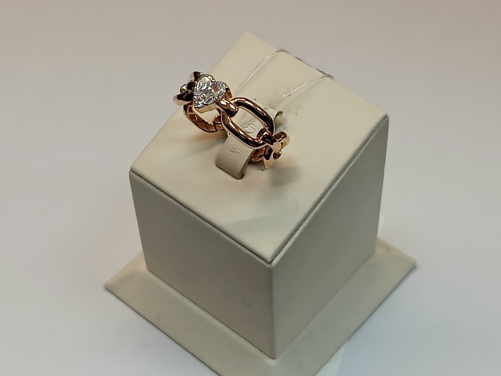 КОЛЬЦО С КАМНЯМИ (Au 585)