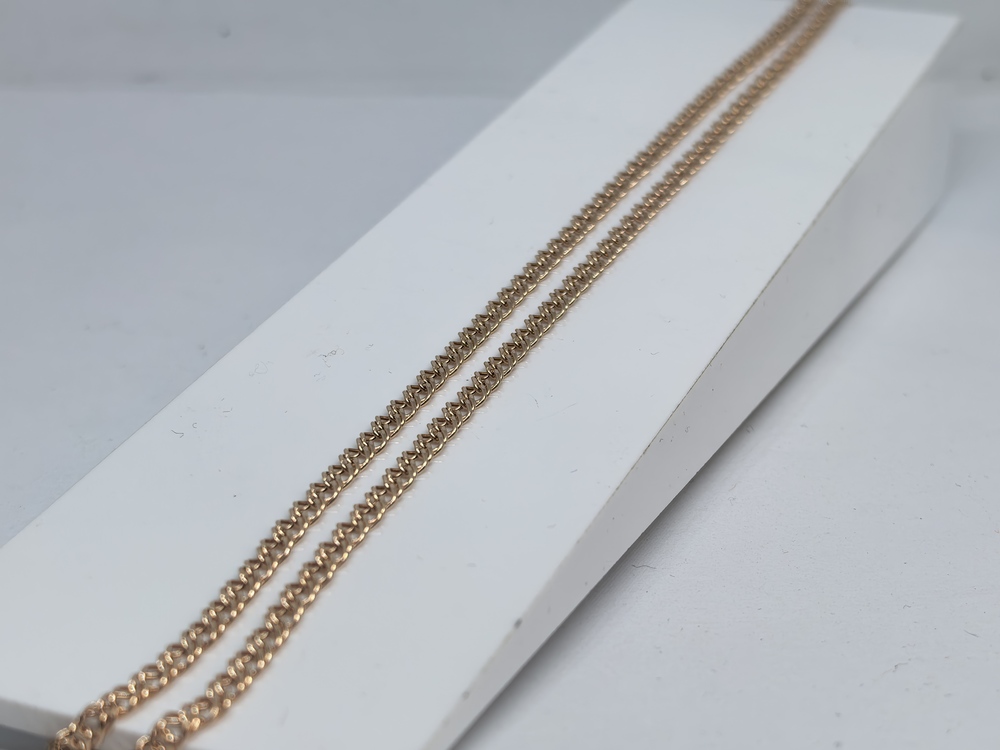 ЦЕПЬ ПУСТОТЕЛАЯ Ромб двойной (Au 585)