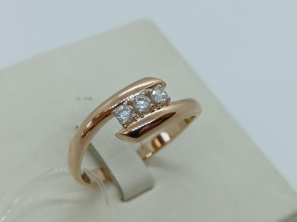 019399 КОЛЬЦО С КАМНЯМИ (Au 585)