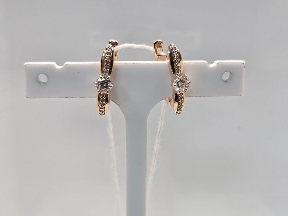 СКМИ585 СЕРЬГИ С КАМНЯМИ (Au 585)