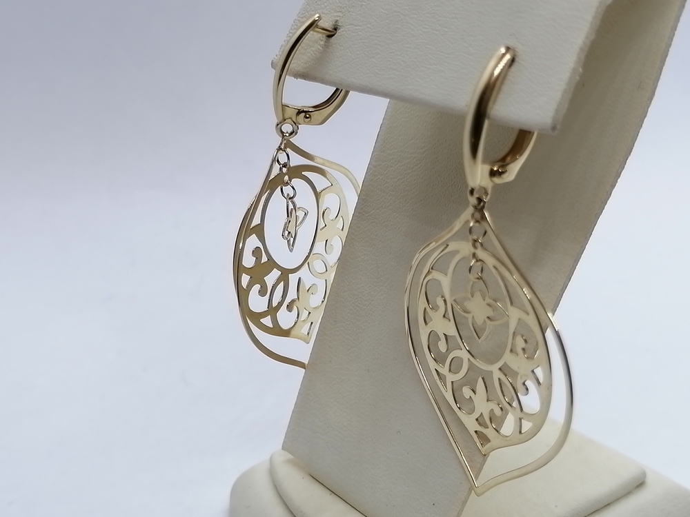 СЕРЬГИ БЕЗ КАМНЯ (Au 585)