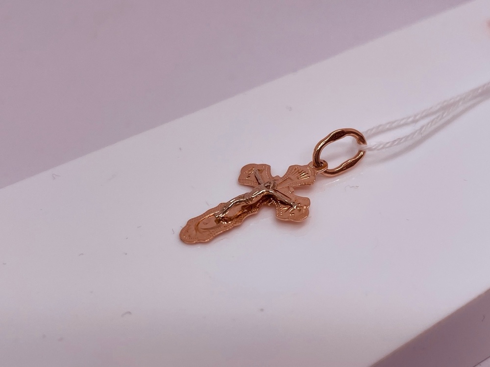 ПОДКБК585 ПОДВЕСКА КРЕСТ БЕЗ КАМНЯ (Au 585)