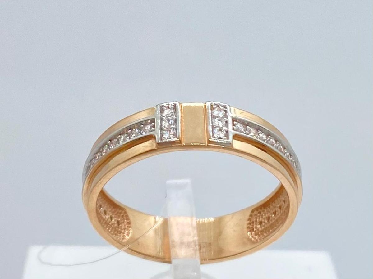 КОЛЬЦО С КАМНЯМИ (Au 585)