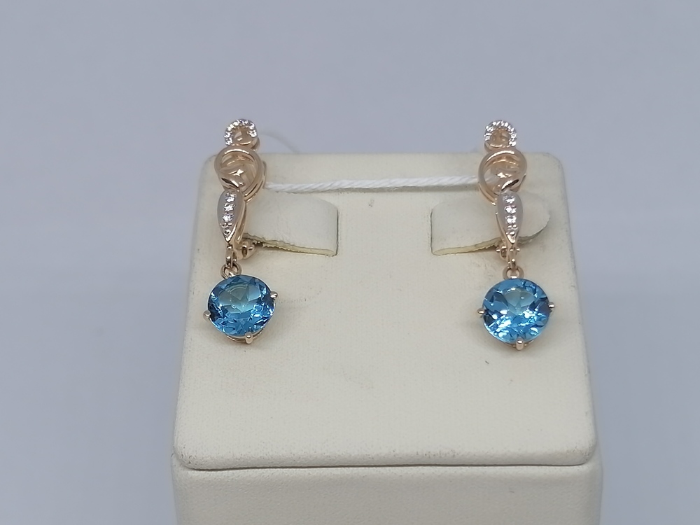 СЕРЬГИ С КАМНЯМИ (Au 585)