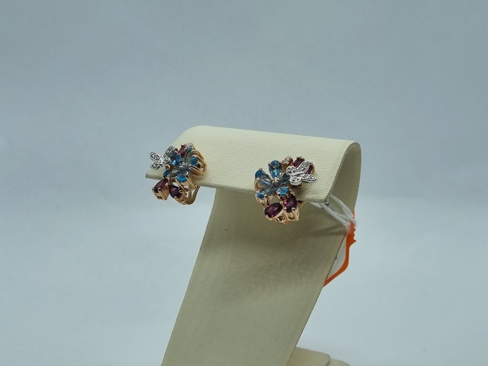 СЕРЬГИ С КАМНЯМИ (Au 585)