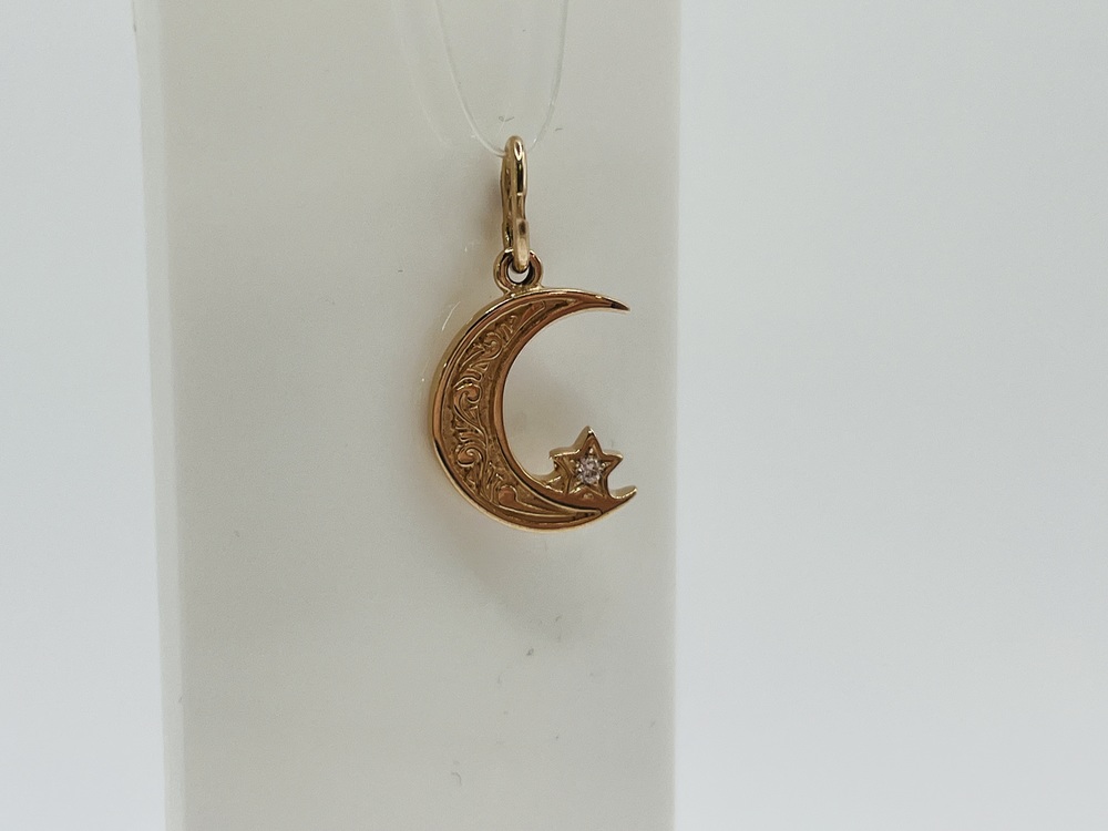 ПОДВЕСКА ПОЛУМЕСЯЦ с камнем (Au 585)