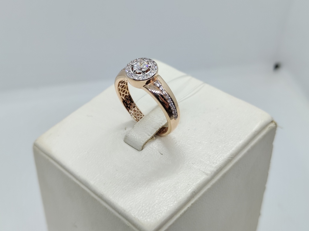 КОЛЬЦО С КАМНЯМИ (Au 585)