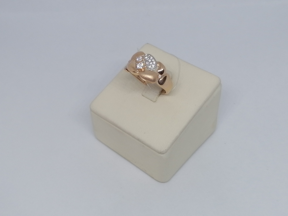 КОЛЬЦО С КАМНЯМИ (Au 585)